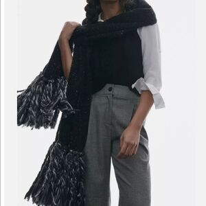 Anthropologie Scarf/Wrap Black Fringed Super Soft NWOT


73 inch long